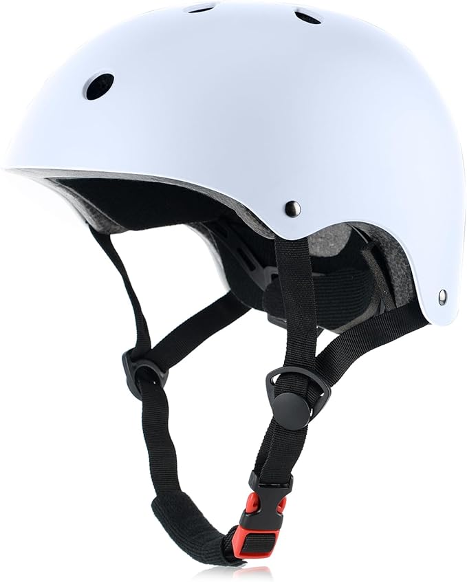 Skateboard Bike Helmet, Lightweight Adjustable, Multi-Sport for Bicycle Skate Scooter, 3 Sizes for Adult Youth & Kids