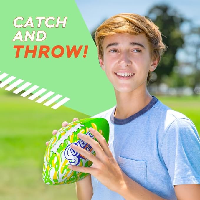 Sunlite Sports Waterproof Football for Lawn Backyard Pool Beach Lake Park Water Toy, Outdoor Play, for Kids Children Teens Adults, Family Fun