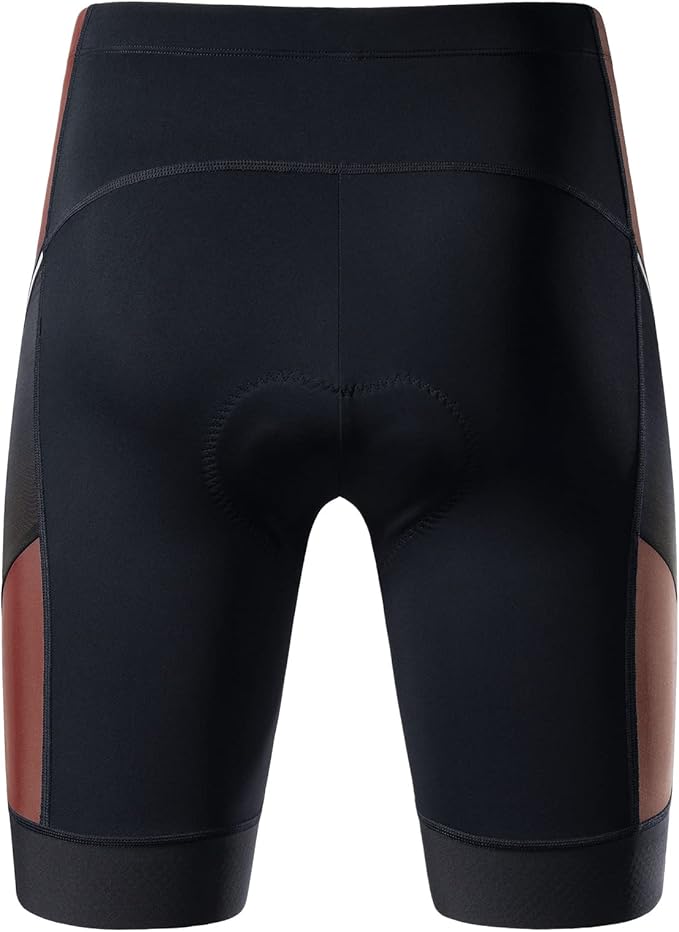 MY KILOMETRE Mens Triathlon Shorts with Adjustable Drawstring Easy Reach Leg Pockets Chamois for Long-Distance Tri Race