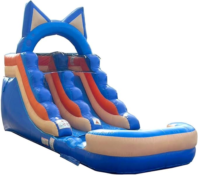 Inflatable Water Slide for Kids & Toddlers with Inflatable Pool, Backyard, Park or Commercial Use, Outdoor Water Play, Includes Blower Stakes, Splash Pool & Storage Bag, Large 21' x 9' x 12'