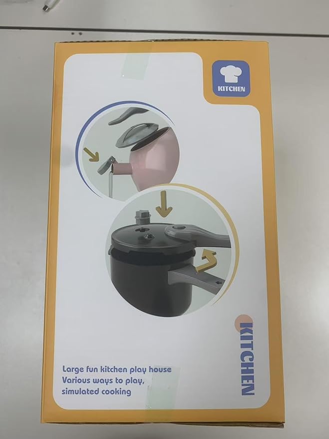 105Pcs Kids Kitchen Toy Accessories, Toddler Pretend BBQ Camping Cooking Playset, Play Pots, Pans, Utensils Cookware Toys, Play Food Set, Vegetables, Learning Gift for Girls Boys