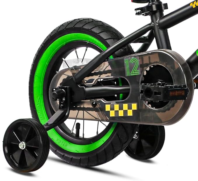 Glerc NuNu 12 14 16 Inch Kids Bike BMX Style for 2-8 Years Old Boys Girls, Toddler Bicycles with Training Wheels & Coaster Brake, Multiple Colors