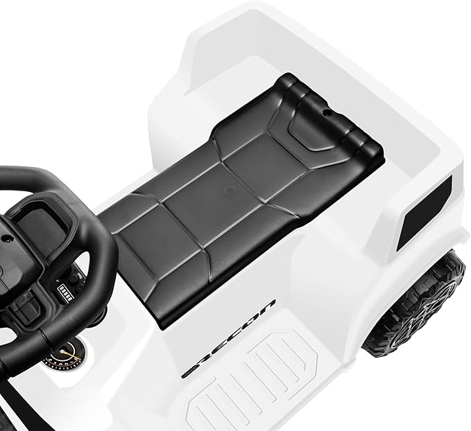6V Licensed Jeep Recon Ride On Car for Toddlers, Electric Car with Music, Horn, Pedal, for Ages 18–30 Months, White