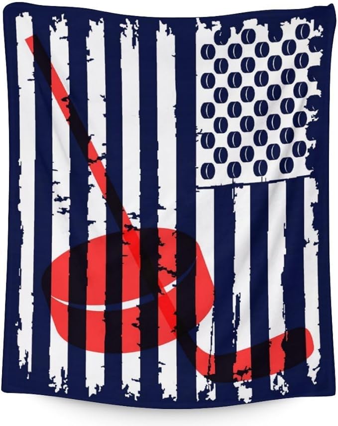 Kids Blankets for Girls - Hockey Gifts - Boys Blanket for Team Player - 40"x50" Soft Fleece Throws for Couch, Office