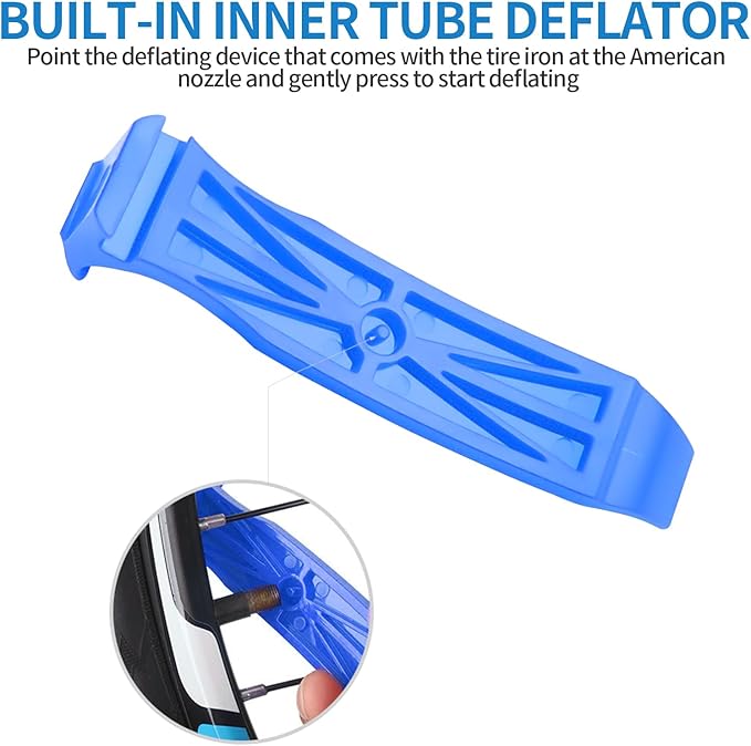 Professional Bike Tire Levers - High-Strength PC Material, Non-Slip Ergonomic Design, Rim Protector for Road/Mountain Bikes(Blue)