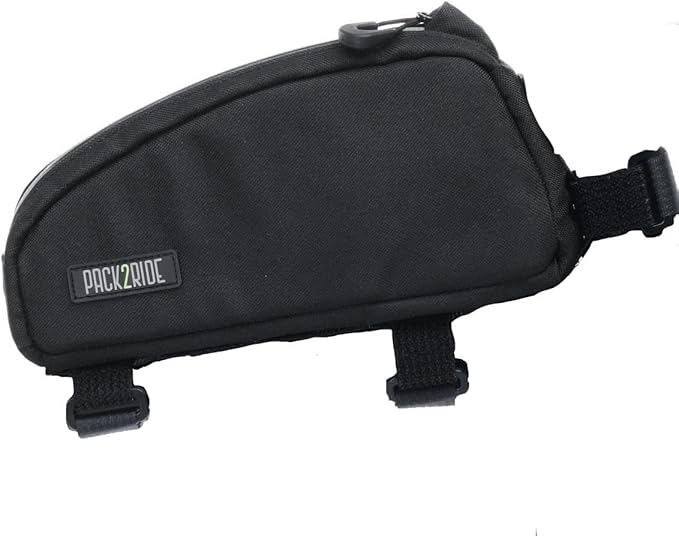 Toprock Frame Bag - Water Resistant, Durable Cordura Fabric & Bicycle Daily Essentials Holder - Top Tube, Frame Storage, Bikepacking for Road, Gravel Cycling - Black (1 L)