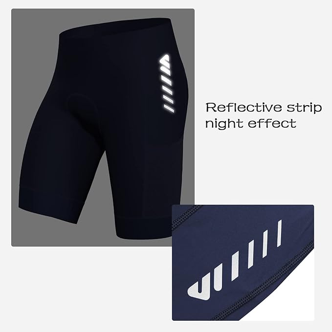 Wulibike Cycling Shorts Men Padded:Tights Highly Elastic Breathable Quick-Drying Road Bike Bicycle Shorts for Men Pockets