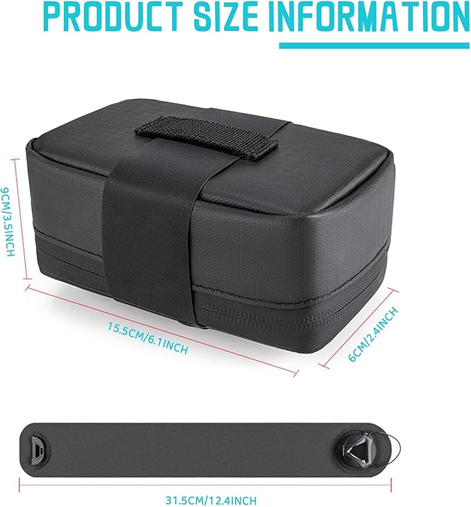 Compact Bike Seat Saddle Bag - Thickened Support Bike Saddle Bag Black Waterproof Bike Bags For Bicycles Layered Storage Bike Seat Bag Strap Installation Saddle Bag Bicycle