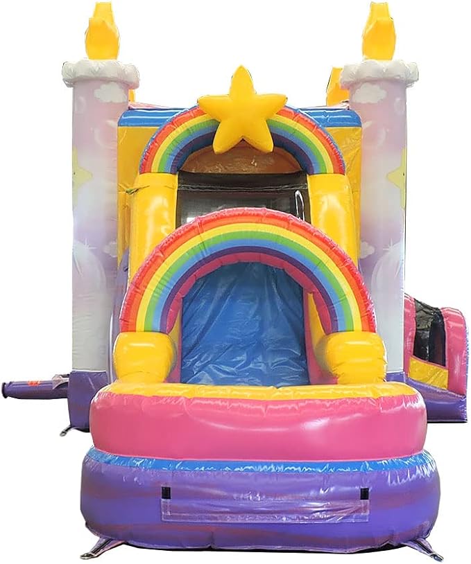 TentandTable Inflatable Bounce House Water Slide for Kids 5-12 Large, Commercial Grade Mega Bouncy Castle for Adults, Jump House, Includes Electric Air Blower, 32' L x 16' W x 15' H, Unicorn