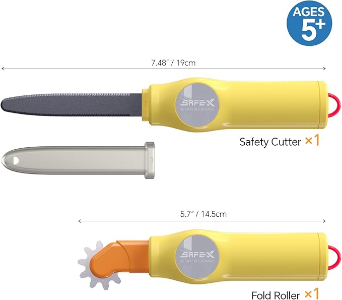 Cardboard Construction Tool for Kids – 2 PCS DIY Cutting Tools & Educational Toys for Family & Team Projects – Creative STEM Building Kit for Boys & Girls Ages 5+