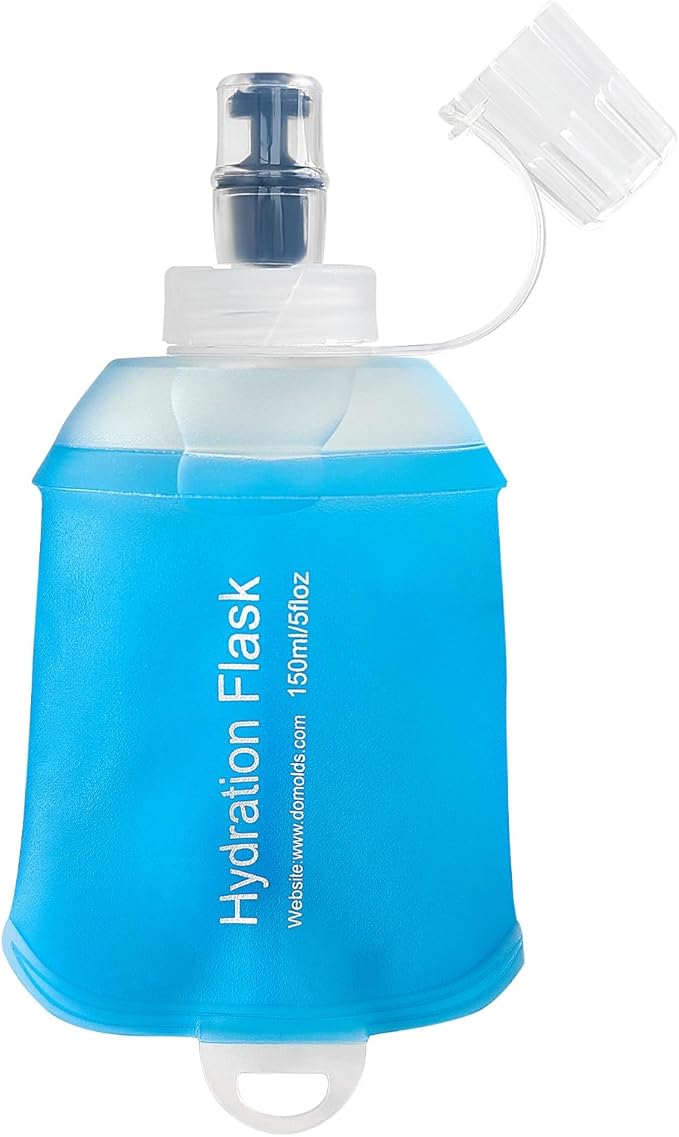 150ml Soft Flask Soft Water Bottle for Running, Hiking, Travelling, Cycling and Climbing - Blue