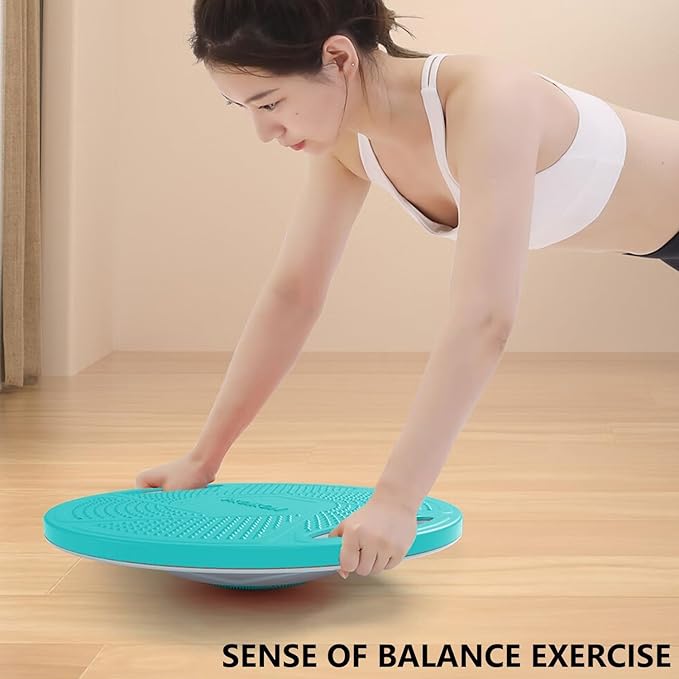 PROIRON Wobble Balance Board,16.34”Stability Board,Non-Slip Exercise Balance Stability Trainer Portable Balance Board with Handle for Standing Desk, Core Training,Physical Therapy Adults Kids