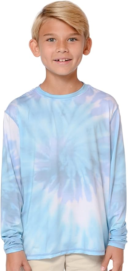 INGEAR Boys' Rash Guard UPF 50+ Swim Shirt - Lightweight, Quick-Dry, Durable Sun Protection for Swimming, Sizes XS-XL