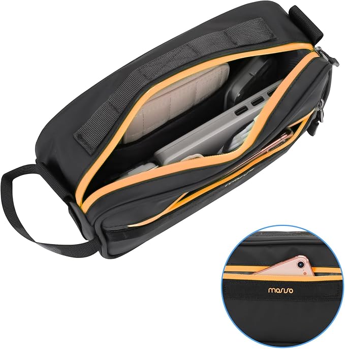 MOSISO Bike Handlebar Bag, Bicycle Frame Case, Multifunctional Waterproof Cycling Front Pouch with Shoulder Strap, Bike Crossbar Front Bag Storage Tool Bag for Women Men Road Mountain Cycling