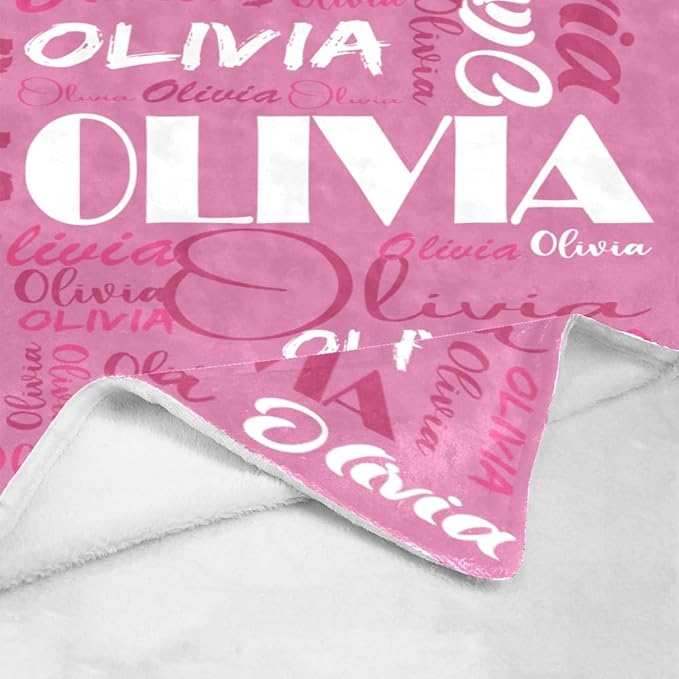 Dr.TOUGH Personalized Name Blanket Personalized Blanket for Adult Kids Flannel Customized Personalized Blankets and Throws