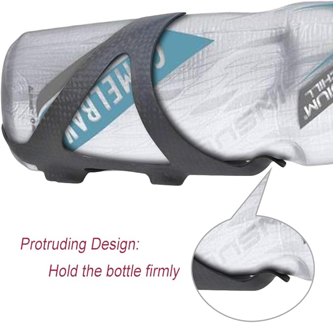 KABON Bike Water Bottle Holder, Lightweight 3K Carbon Fiber Bicycle Drink Water Bottle Cages for Road Mountain Bike Cycling Accessories - Pack of 2