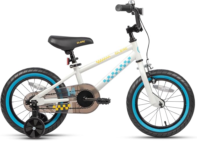 Glerc NuNu 12 14 16 Inch Kids Bike BMX Style for 2-8 Years Old Boys Girls, Toddler Bicycles with Training Wheels & Coaster Brake, Multiple Colors