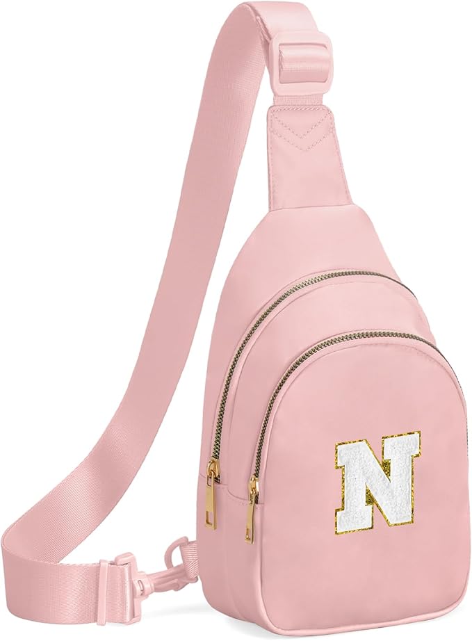 Birthday Gifts for 7 8 9 10 11 12 13 Year Old Girls Small Initial Sling Bag Cross Body Bag Fanny Pack for Girls