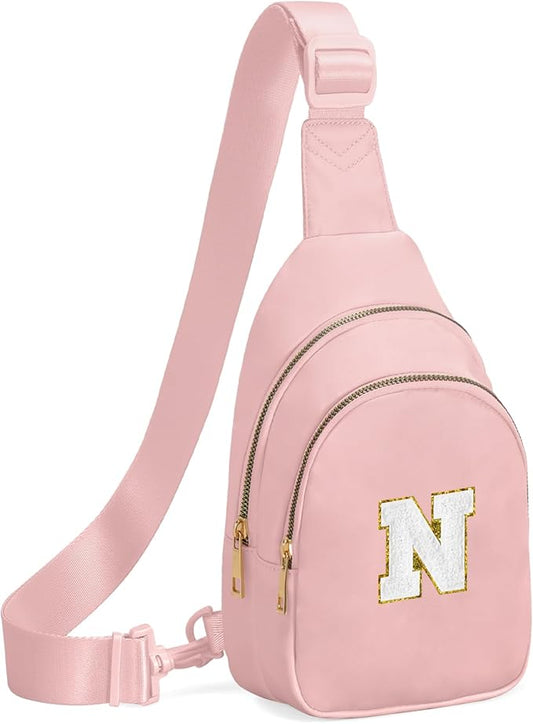 Birthday Gifts for 7 8 9 10 11 12 13 Year Old Girls Small Initial Sling Bag Cross Body Bag Fanny Pack for Girls