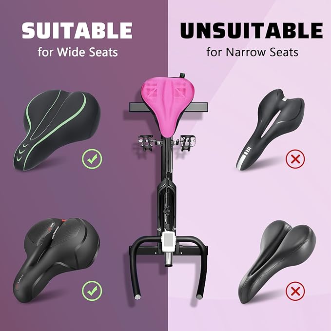 Zacro Bike Seat Cushion - Padded Gel Bike Seat Cover for Men & Women, Padding Bicycle Saddle fit with Peloton/Spin Stationary Exercise/Mountain Road Cycling Bike