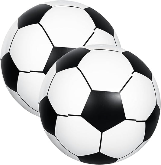 2 PCS Giant Inflatable Soccer Balls, 40 in Jumbo Beach PVC Ball, Oversized Fun for Party, Kindergarten Sports