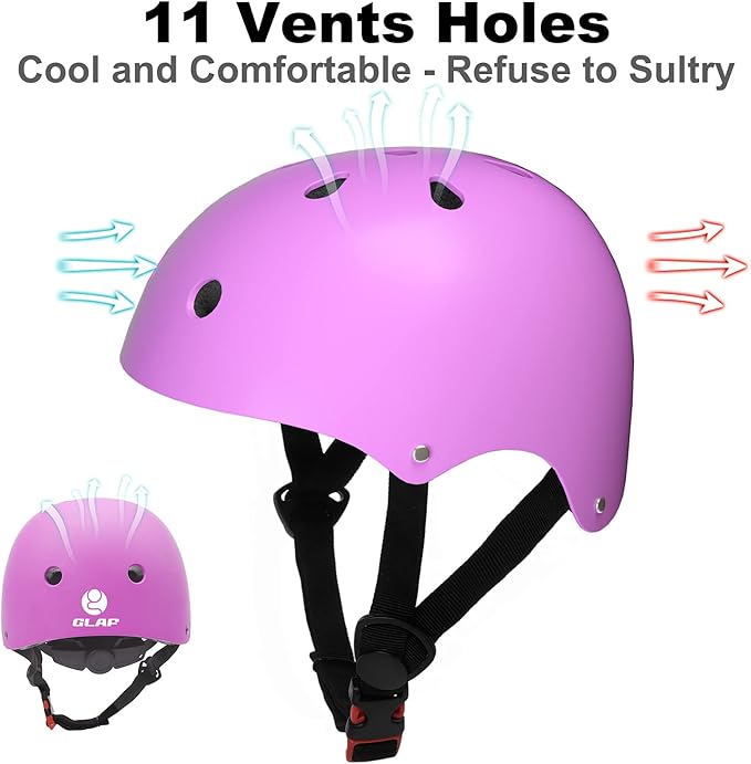 Glaf Toddler Helmet for 2-8 Years Kids Bike Helmets Baby Girls Boys Multi-Sport Adjustable Skateboard Bicycle Helmet Lightweight 3 Sizes for Toddler to Youth 8-14