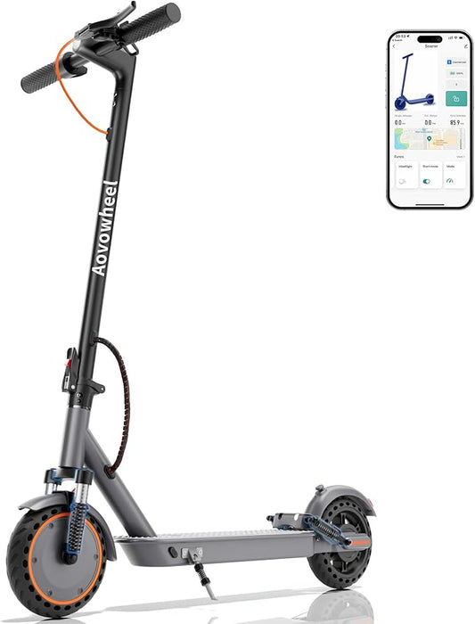 Electric Scooter for Adults, Folding E Scooter with 350W/500W Motor 16/21 Mph Top Speed, Max 19-23 Miles Long Range, 8.5''/10'' Solid Tires Commuting Scooters with Dual Brakes System, APP