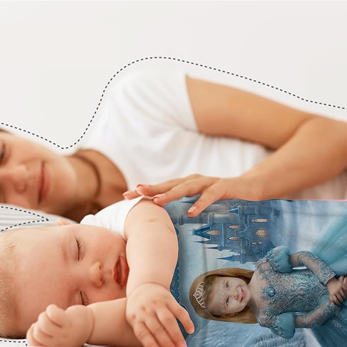 Zocoshi Personalized Baby Blankets Frozen Princess for Girls Personalized Baby Gifts with Name, Customized Baby Blanket, Newborn Boy Gift, Soft Fleece (Frozen Princess)