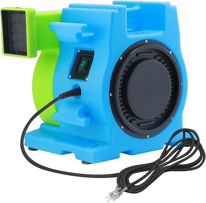 MOUNTO 1.5hp Inflatable Bounce House Blower, Energy Efficient, Low Amp Draw Inflatable Blowers for Inflatable Bounce House, Water Slide, and Obstacle Course for Kids