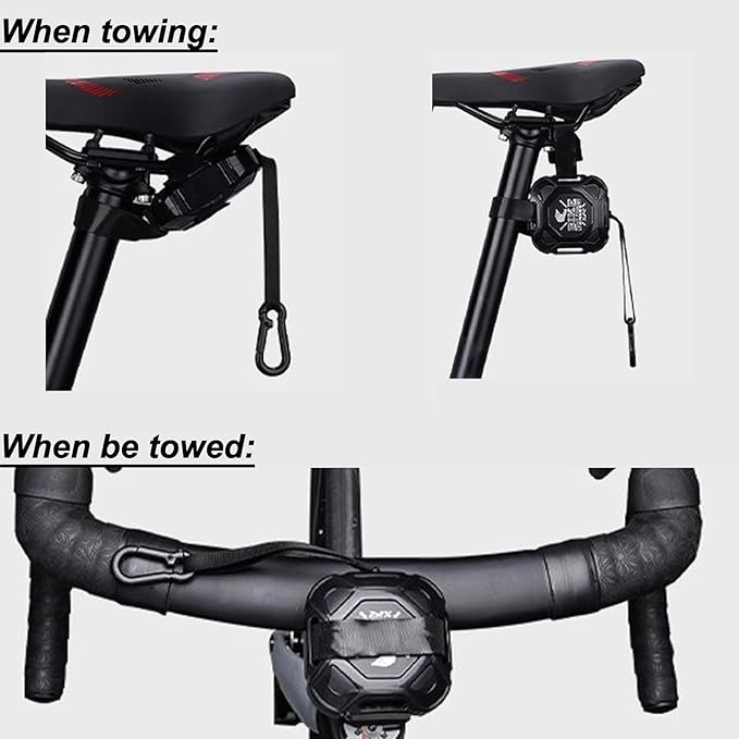 ENLEE Mountain Bike Tow Strap for Kids, Auto-Retractable Outdoor Riding Parent-Child Tow Rope with One Hook