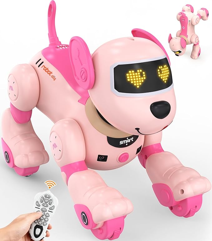 anysun Robot Dog for Kids, Remote Control Dog with Voice and Touch Interaction, Followable Programmable Dog Robot, Singing, Dancing, Talking, Smart Stunt Robot Dog Toy Gift for Boys Girls
