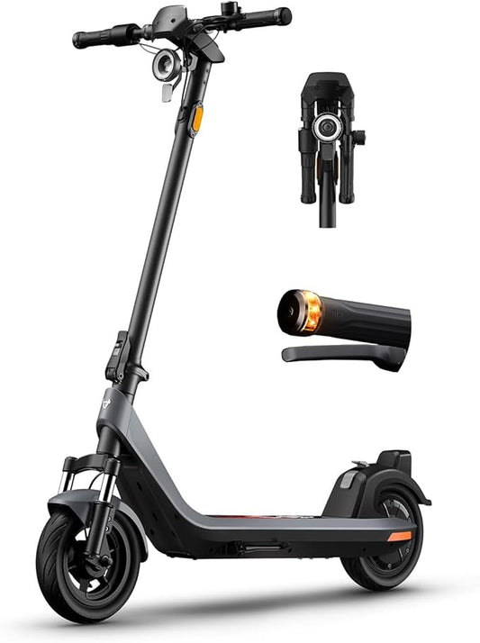 NIU K100P/K200F/K300P Electric Scooter Adults - E Scooter with Suspension, 600-900W Peak Power, 18-34 Miles Max Range, Top Speed 17.4-20MPH, Commuting E-Scooter, Folding Handlebars(Only K200F)