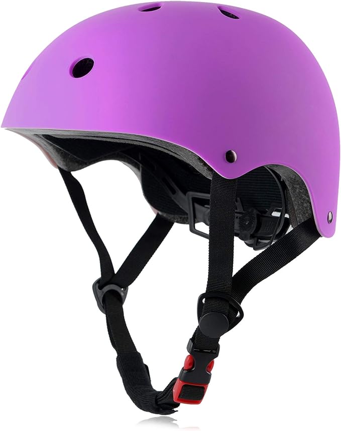 Skateboard Bike Helmet, Lightweight Adjustable, Multi-Sport for Bicycle Skate Scooter, 3 Sizes for Adult Youth & Kids