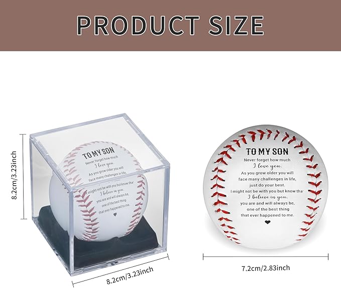 Fleure Esme Baseball Gifts for Son Boys 8-12 Son Gifts from Mom Dad Birthday Gifts for Son 6-8 Baseball Homerun Inspirational Stuff for Teen Boys Gift for Bonus Christmas Sweetest Day