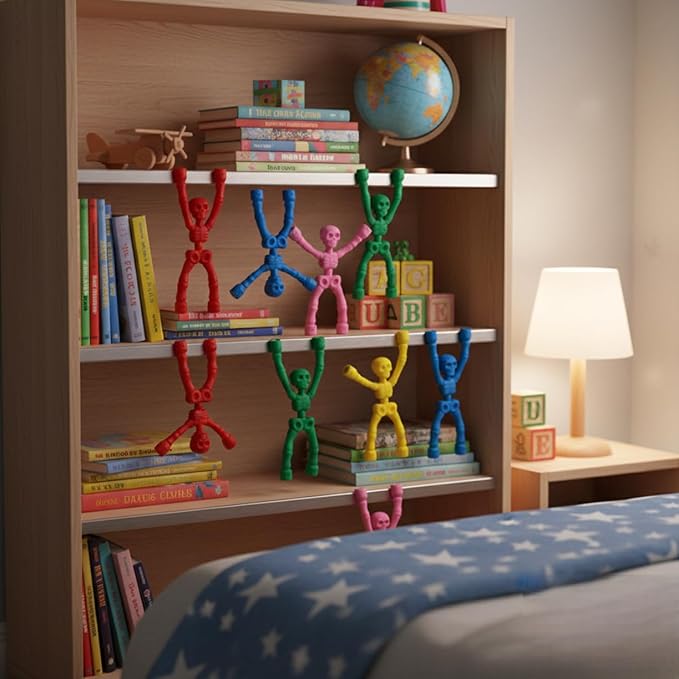 MAGMEN MagnaBones Magnetic Skeleton Fidget Toy 6-Pack Christmas Stocking Stuffers for Kids Ages 6-12 -Travel Toys for Airplane Car Restaurant - STEM Sensory Toys ADHD Autism