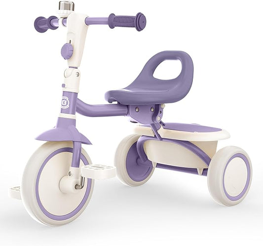 besrey Kids Tricycles Age 18 Month to 5 Years, Toddler Tricycle Kids Trikes Tricycle, Gift Toddler Tricycles for 2-5 Year Olds, Gift & Toys for Boy & Girl, Trikes for Toddlers, Dark Purple