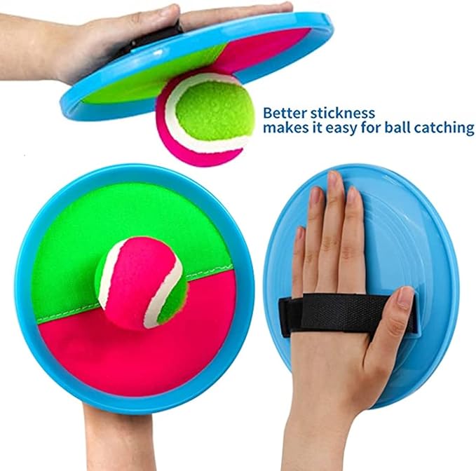 Toss and Catch Ball Set | Toss and Catch Sports Game Set - Upgraded Version 8inch Toy Paddle Catch Toy for Gift Kids/Adults/Family/Backyard Beach Outdoor Games