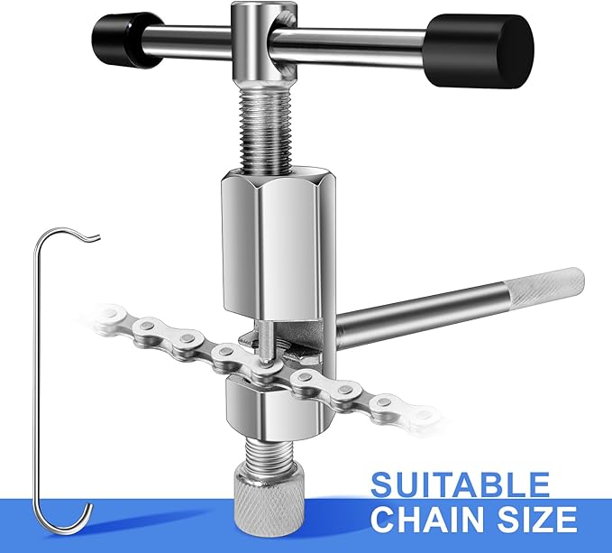 Bike Repair Kit with 120 PSI Mini Pump, 16-in-1 Multitool, Chain Tool, Tire Levers & Glueless Patches, Presta/Schrader, Under-Seat Saddle Bag — 27-Piece Bicycle Tool Set