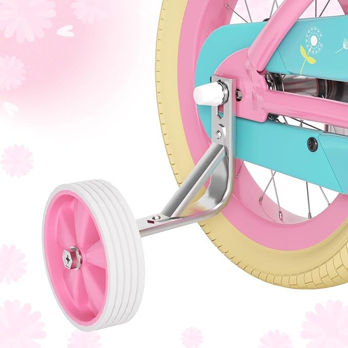 XJD Girls Bike for Toddlers and Kids Ages 2-12 Years Old,12 14 16 Inch Kids Bike with Training Wheels & Basket