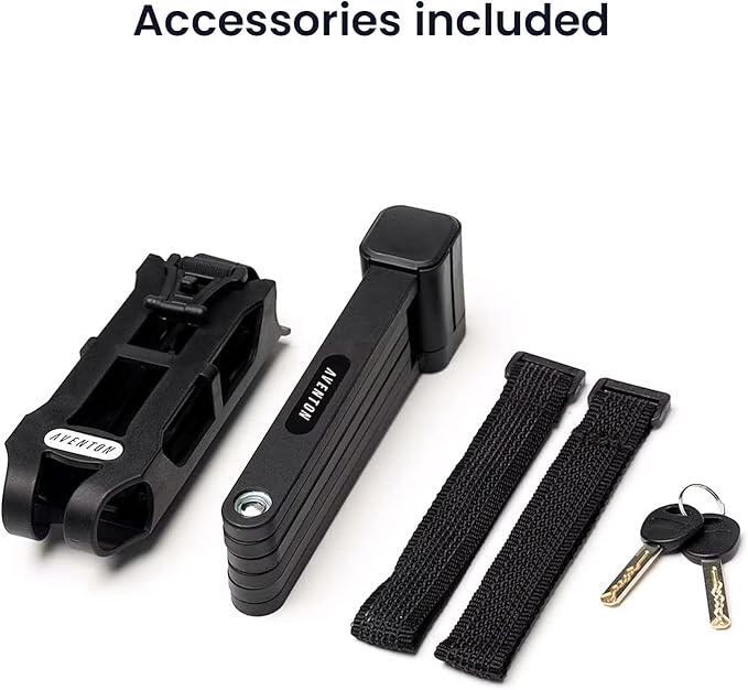 Aventon Folding Lock，Bike Locks Heavy Duty Anti Theft for 8.5mm Thick Steel Bars，Bike Lock with Key of Electric Dirt Bike and Heavy Duty Bike