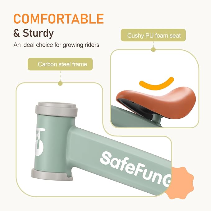 Colorful Lighting Baby Balance Bike Toys for 1 Year Old Girl Gifts, Balance Bike 1 Year Old No Pedal, 12-24 Months Toddler Ride on Toys with 4 Silent Wheels & Soft Seat, 1st Birthday Gifts, Green