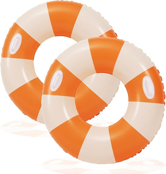 2 PCS Inflatable Pool Floats for Swimming Pool Party Lake Beach Adults - Floaties Pool Tubes Swim Rings Tubes Floaties for Beach Pool Party Decorations