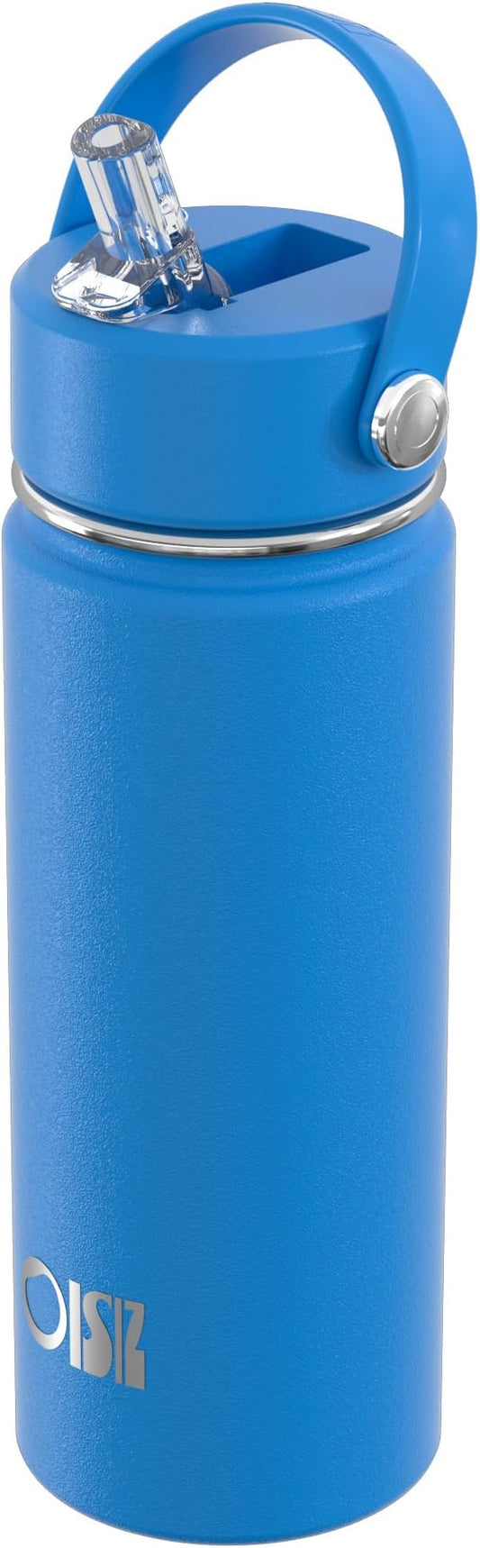 OISIZ 18oz Kids Water Bottle with Straw Lid, Vacuum Insulated Water Bottle 316 Stainless Steel Water Bottles for Kids for School, Leakproof Water Bottle, BPA Free and Keep Cold for 24 Hours