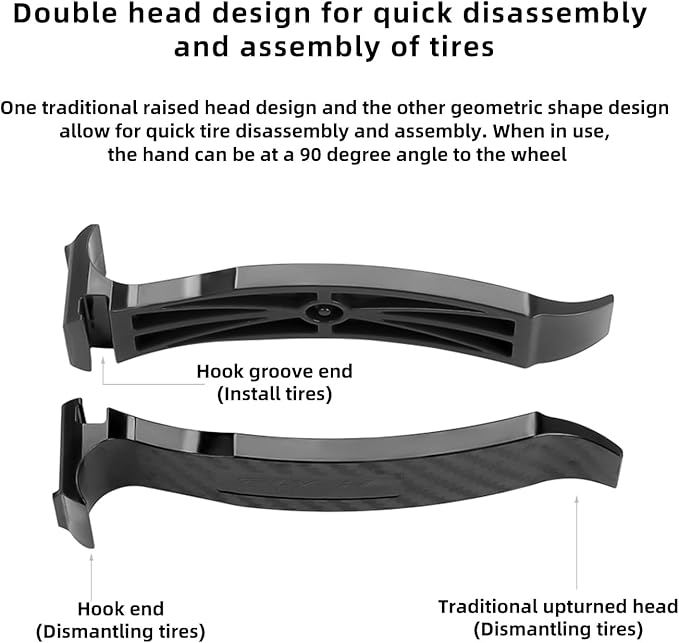 FLY_H Bike Tire Levers Road Mountain Bike Tires Portable Bike Tire Tyre Changing Tool Save Time and Effort Bicycle Tire Levers Bicycles Vacuum and Non Vacuum Tires Tool Accessories 2 Pack-Black