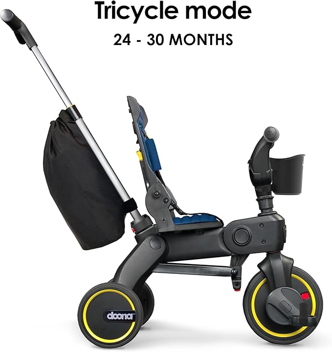 Doona Liki Trike S3, Royal Blue - 5-in-1 Compact, Foldable Tricycle - Suitable for Toddlers 10 to 36 Months