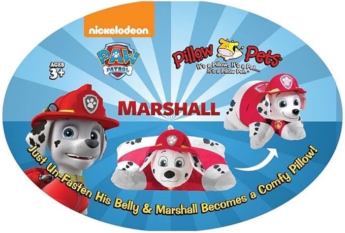 Pillow Pets Nickelodeon Paw Patrol, Marshall Dalmatian, 16" Stuffed Animal Plush Toy