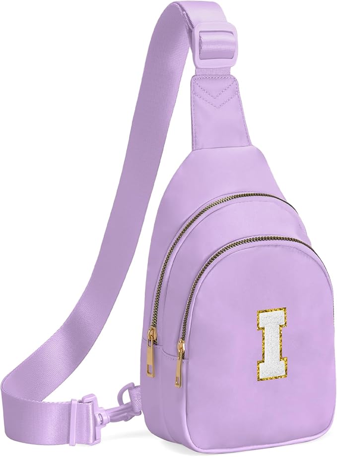 Birthday Gifts for 7 8 9 10 11 12 13 Year Old Girls Small Initial Sling Bag Cross Body Bag Fanny Pack for Girls