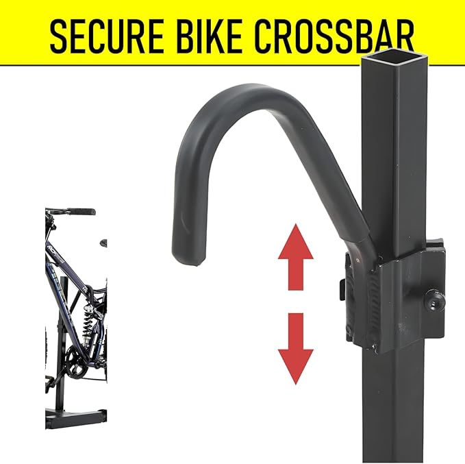 2 Inch Hitch Bike Rack for Car Hitch-Mount, Hitch Ebike Rack for Car 1 Bike, Car Bicycle Rack for SUV (All Black)