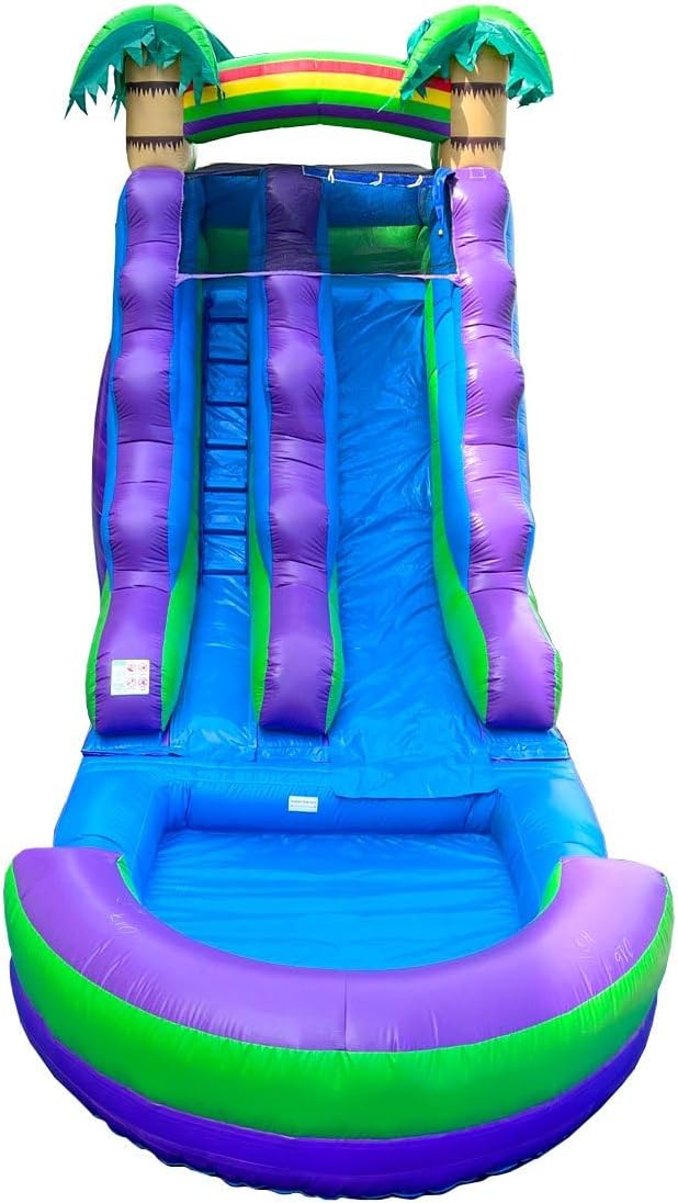 Inflatable Water Slide for Kids & Toddlers with Inflatable Pool, Backyard, Park or Commercial Use, Outdoor Water Play, Includes Blower Stakes, Splash Pool & Storage Bag, Large 25.5' x 9' x15'