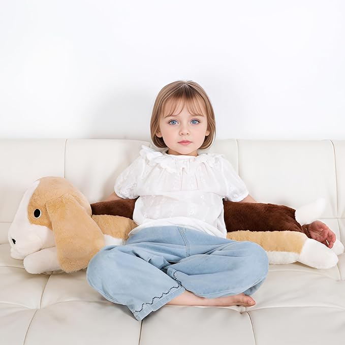 40'' Jumbo Beagle Plush Stuffed Animal, Large Beagle Long Body Pillow Plush Toy, Giant Soft Stuffed Puppy Dog Plushie Gift for Kids Boys Girls, Birthday, Halloween, Christmas